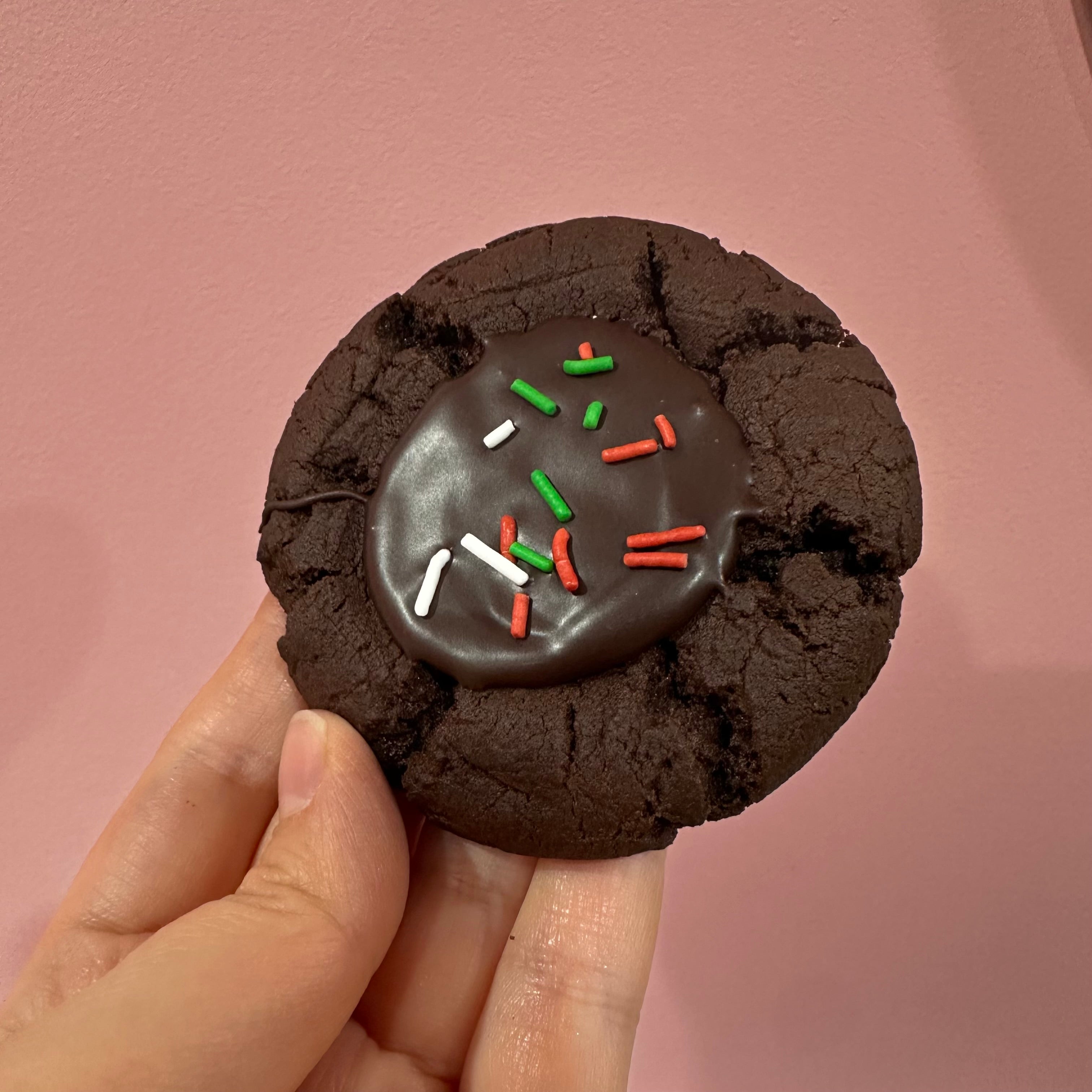 Double chocolate Christmas cookie!