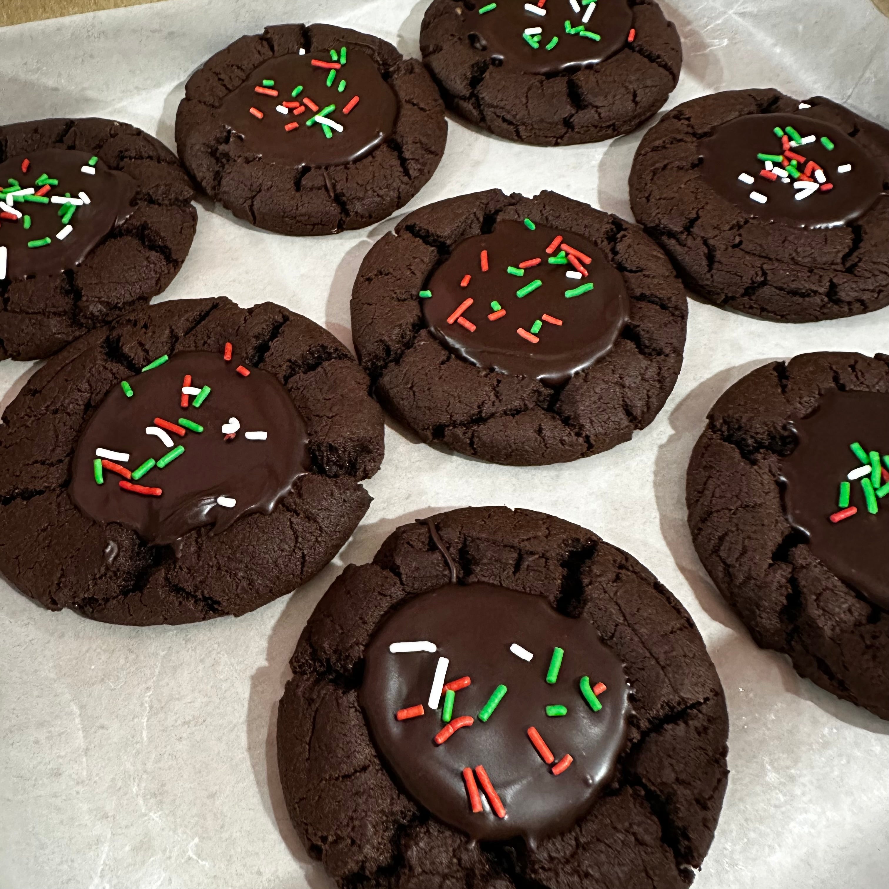 Double chocolate Christmas cookie!