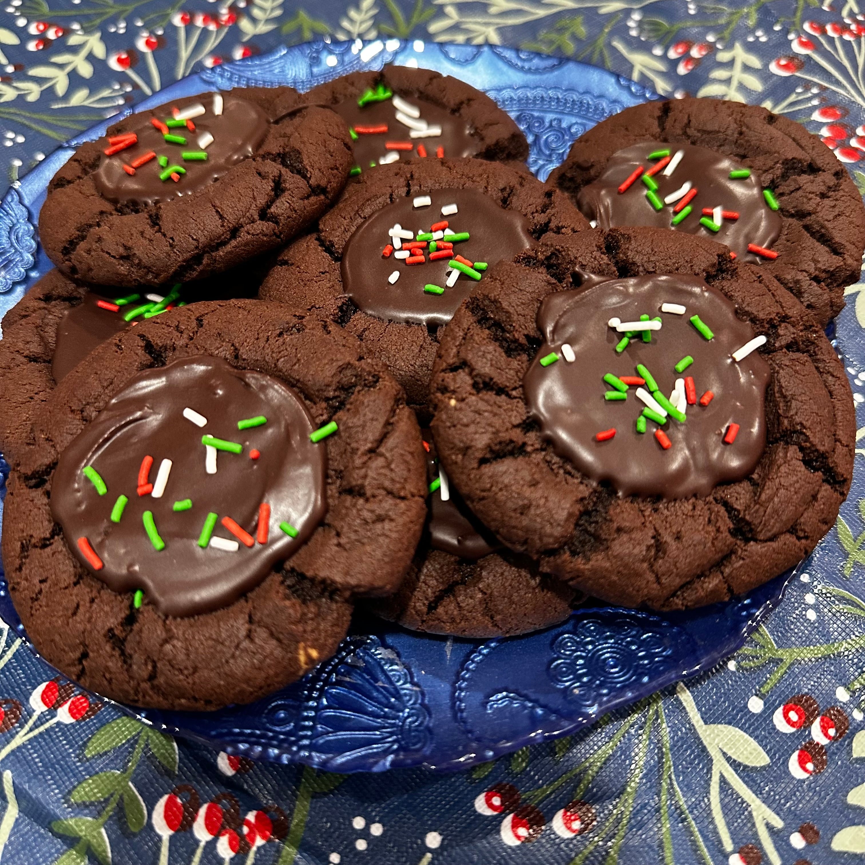 Double chocolate Christmas cookie!