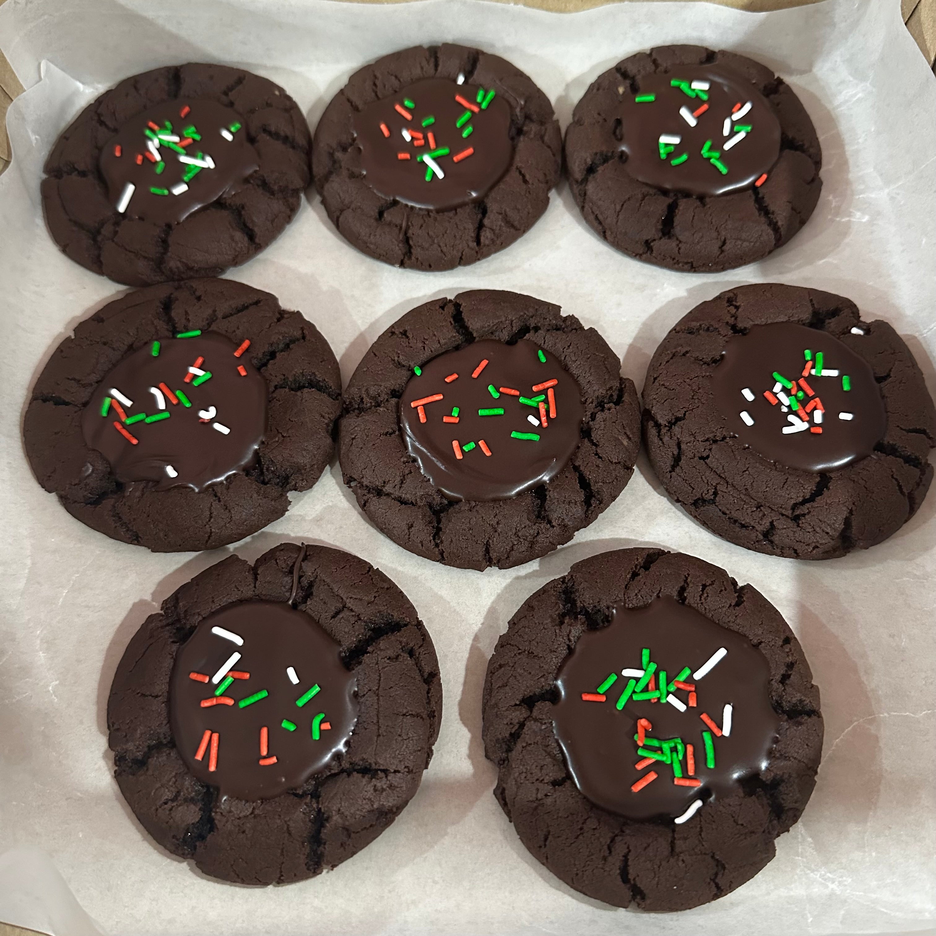 Double chocolate Christmas cookie!
