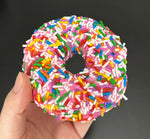 Load image into Gallery viewer, Front view of delicious sprinkles donut; plant-based donut. Better Batter Cookie Co. Whitby
